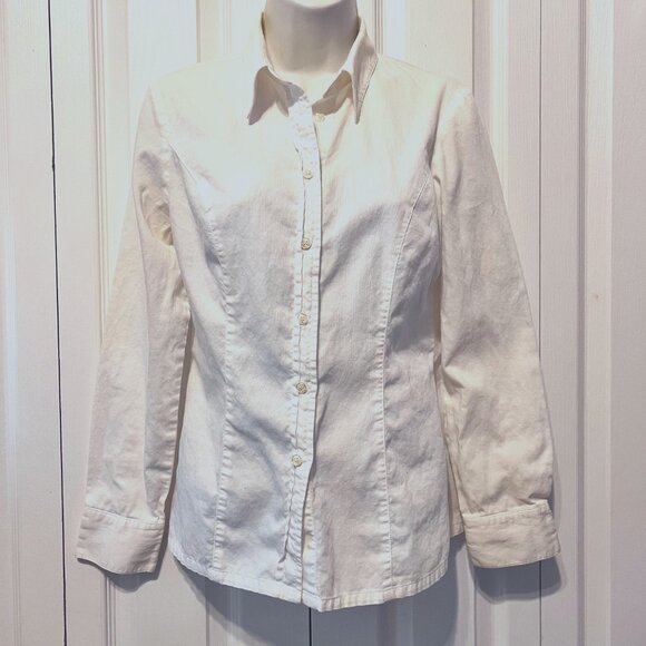 Guess Tops - Guess Collection-Women's Long Sleeve Button Up Fitted Blouse-Size Small-Collar